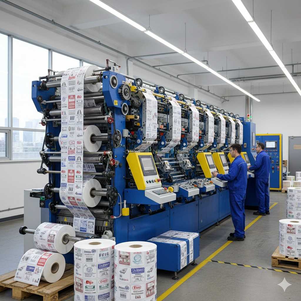 Produção de impressão flexográfica